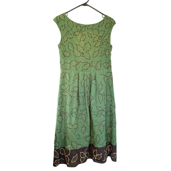 Lafayette 148 Vintage Embroidered Linen Midi Dress - Picture 2 of 6